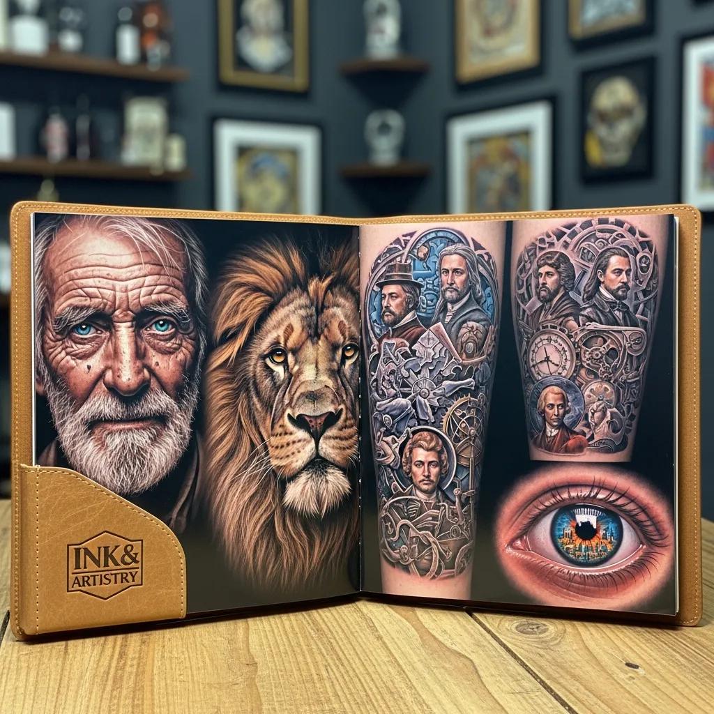 Portfolio of realism tattoos showcasing lifelike designs and artistic skill